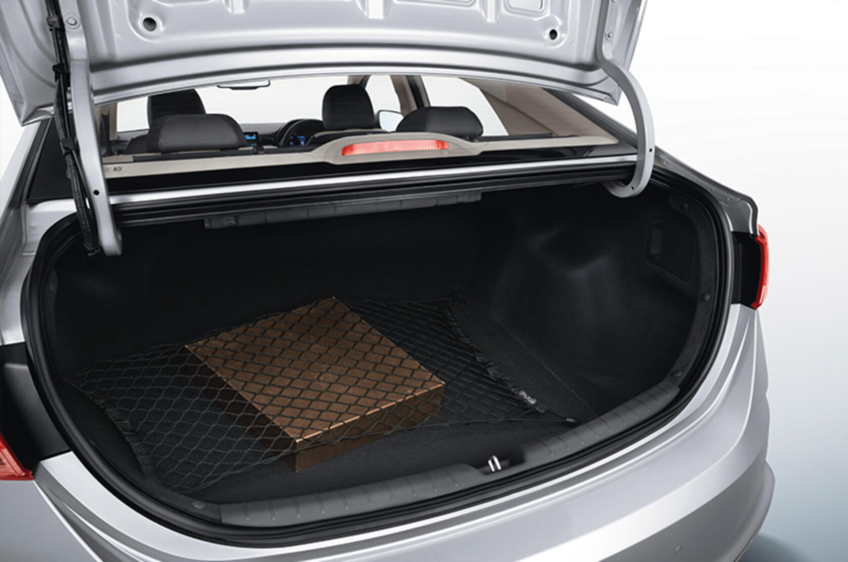 Front view of red Elantra Sport